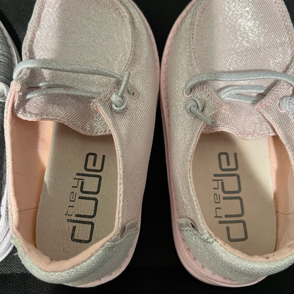 HEY DUDE SNEAKERS, USED ONLY ONCE INDOORS